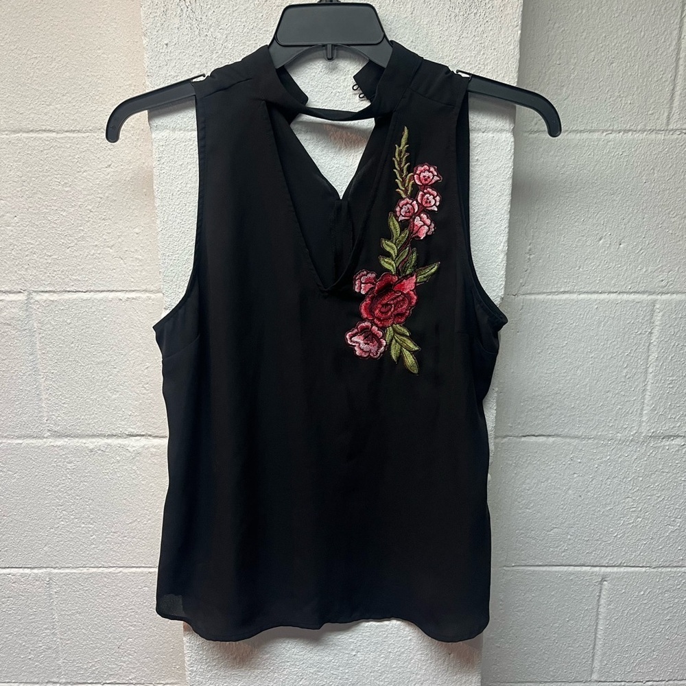 Candie's Sleek Black Top. Large